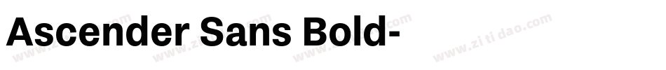 Ascender Sans Bold字体转换